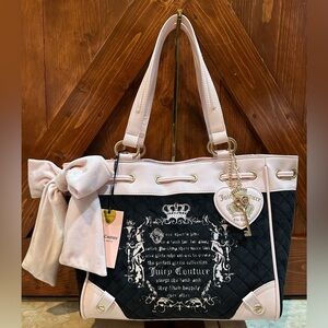 Juicy Couture Liquorice and Pink Tale Tote